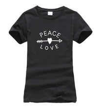 Load image into Gallery viewer, PEACE &amp; LOVE T-shirt Woman
