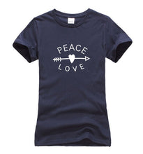 Load image into Gallery viewer, PEACE &amp; LOVE T-shirt Woman