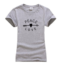 Load image into Gallery viewer, PEACE &amp; LOVE T-shirt Woman
