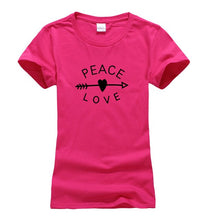 Load image into Gallery viewer, PEACE &amp; LOVE T-shirt Woman