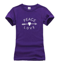 Load image into Gallery viewer, PEACE &amp; LOVE T-shirt Woman