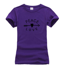 Load image into Gallery viewer, PEACE &amp; LOVE T-shirt Woman