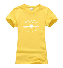 Load image into Gallery viewer, PEACE &amp; LOVE T-shirt Woman