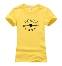 Load image into Gallery viewer, PEACE &amp; LOVE T-shirt Woman