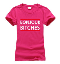 Load image into Gallery viewer, Bonjour Bitches T-shirt Woman