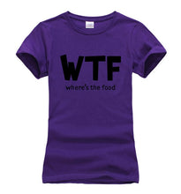 Load image into Gallery viewer, Where's The Food WTF T-shirt Woman
