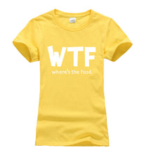 Load image into Gallery viewer, Where's The Food WTF T-shirt Woman