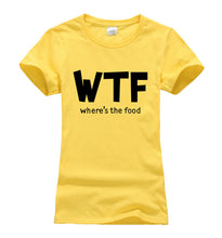 Load image into Gallery viewer, Where's The Food WTF T-shirt Woman