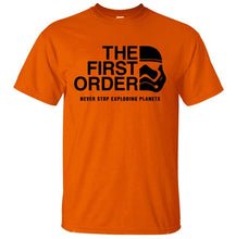 Load image into Gallery viewer, The First Order Never Stop Exploding Planets T Shirt