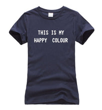 Load image into Gallery viewer, Black Is My Happy Color T-shirt Woman