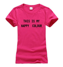 Load image into Gallery viewer, Black Is My Happy Color T-shirt Woman