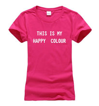 Load image into Gallery viewer, Black Is My Happy Color T-shirt Woman