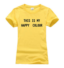 Load image into Gallery viewer, Black Is My Happy Color T-shirt Woman