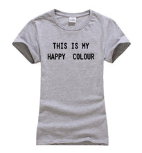 Load image into Gallery viewer, Black Is My Happy Color T-shirt Woman