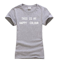 Load image into Gallery viewer, Black Is My Happy Color T-shirt Woman