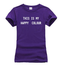 Load image into Gallery viewer, Black Is My Happy Color T-shirt Woman