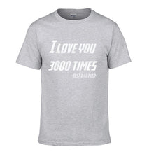 Load image into Gallery viewer, Black Iron Man T-shirt  I Love You 3000